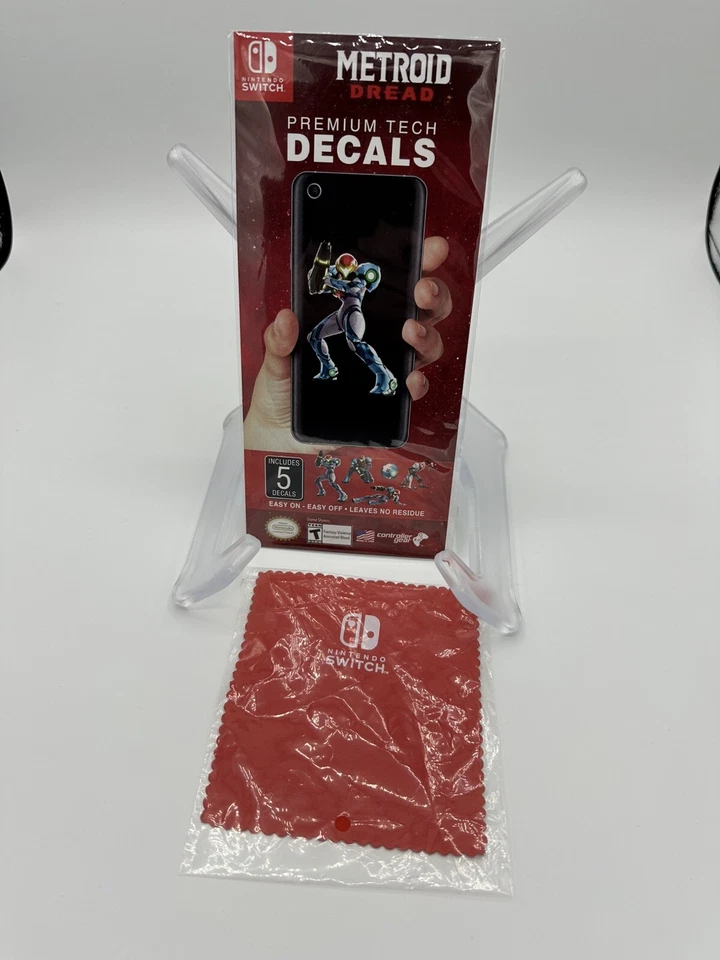 Metroid Dread Premium Tech Decals + Switch Screen Cleaning Cloth New & Unopened - Image 1 of 1
