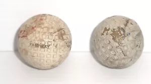 2 pelotas de golf cuadradas vintage con hoyuelos - Fairway y Dunlop - Imagen 1 de 7
