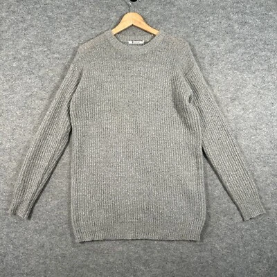 Vestido Alexander Wang Mujer Pequeño Gris Tejido Jersey Pullover Cambio Corto Foto 1 de 4