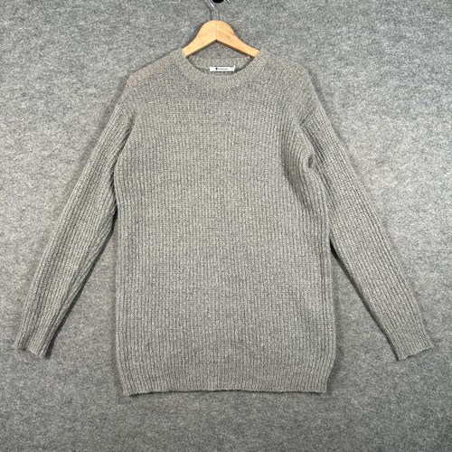 Alexander Wang Vestito Donna Piccolo Grigio Maglia Maglione Pullover Cambio Corto