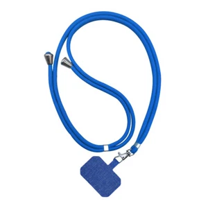 Universal Cellphone Lanyard Strap (Sky Blue Cured Cloth + Blue Soft Rope) - Photo 1 sur 10