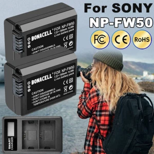 2X NP-FW50 Akku + Dual Ladegerät Für Sony Alpha 6000 6300 6400 6500 A7R 1500mAH - Bild 1 von 11