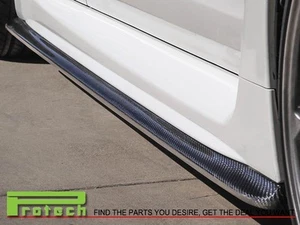 CS Look Carbon Fiber Side Skirts Add On Spoiler Lip fit 2015+ WRX STI SUBARU - Foto 1 di 2