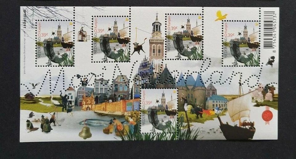 2006 NETHERLANDS SHEET MOOI NEDERLAND (20) KAMPEN TOWER SHIP COW VF MNH POSTFRIS - Image 1 of 1