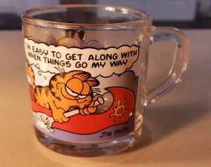 Vintage Garfield and Odie Glass Mug McDonalds 1978 Easy To Get Along Jim Davis - Picture 1 of 7