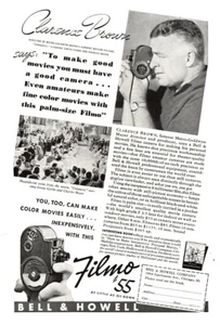 1937 Bell & Howell Filmo: Clarence Brown Vintage Print Ad - Picture 1 of 1