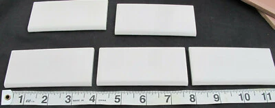 LOTE DE 12 bordes de azulejo de cerámica Bullnose blanco nuevo en caja tiene daños por agua Foto 1 de 4