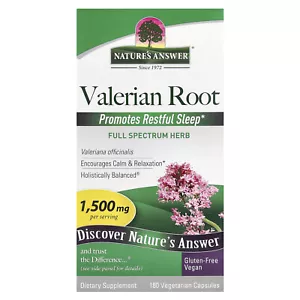 Valerian Root, 180 Vegetarian Capsules (500 mg per Capsule) - Picture 1 of 3