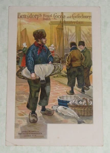 DE COLECCIÓN POSTAL BENSDROP REAL HOLANDÉS CACAO CONFITERÍA AMSTERDAM LONDRES ALMACÉN - Imagen 1 de 2