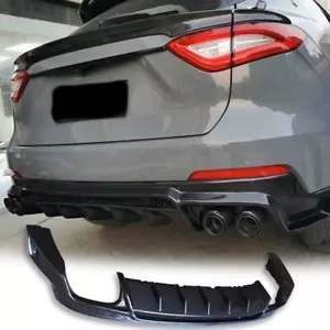 Carbon Fiber Rear Bumper Lip Diffuser Bodykit Trim For Maserati Levante 17-23 E - Picture 1 of 7