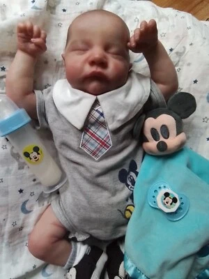 HYPER REALISTICALLY PAINTED  REBORN LEVI BY BONNIE BROWN - Image 1 of 4