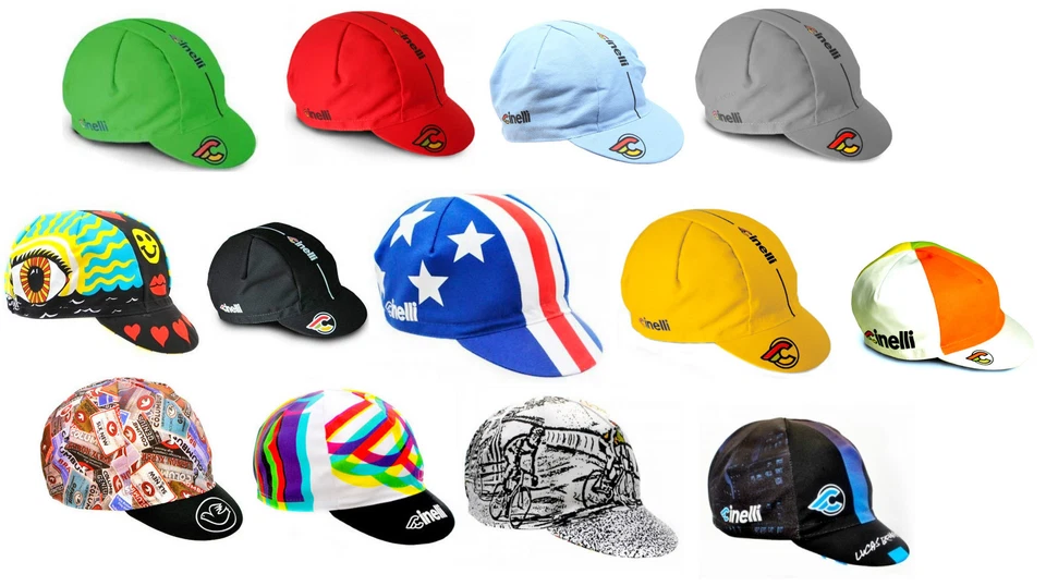 Cinelli Rider Collection - Columbus- Caleido Cotton Cycling Caps Made In Italy  - Image 1 of 1