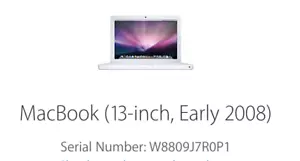 2008 13" MacBook: Not powering up/Parts or repair only - Picture 1 of 11