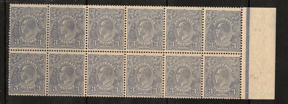 Australia #72a (SG #100) Very Fine Mint Block Of Twelve - Image 1 of 2