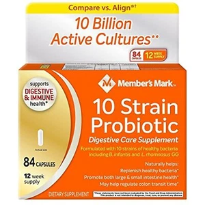 Member's Mark 5x Probiotic Digestive Care Supplement - 2/42ct. Bottles - Picture 1 of 4
