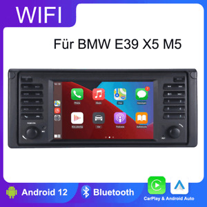 Android 12 FM RDS CarPlay BT USB 7'' Autoradio Für BMW E39 E53 X5 5er GPS Navi