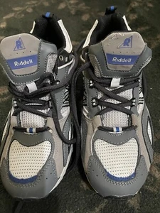 Riddell Footwear  BLACK/WHITE/GRAY FOOTBALL SHOES 8 35240 - Picture 1 of 6