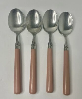 Stanley Roberts Spectrum Mauve Stainless Flatware Dinner/ Soup Spoons - Image 1 of 4