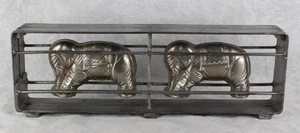 Vormenfabriek Tilburg Large Chocolate/Ice Cream Molds Double Elephants w/Blanket - Picture 1 of 12
