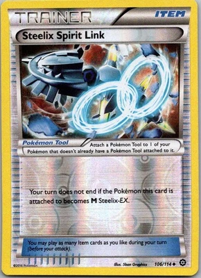 Steelix Spirit Link Uncommon XY - Steam Siege 106/114 NM - Image 1 of 2