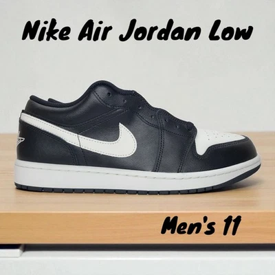 Nike Air Jordan 1 Low 'Black Summit White' 553558-043 Para hombres Talla 11 Zapatos NUEVO Foto 1 de 4