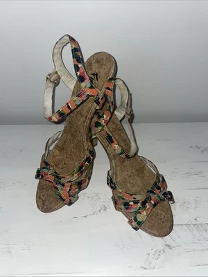 Fioni size 9 Multicolored Floral/Camo Motif Sandal - Image 1 of 4