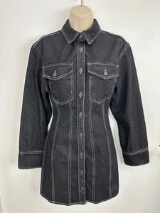 Vestido de mezclilla H&M corto índigo negro para mujer UK 8 EUR 36 NUEVO CON ETIQUETAS  - Imagen 1 de 12