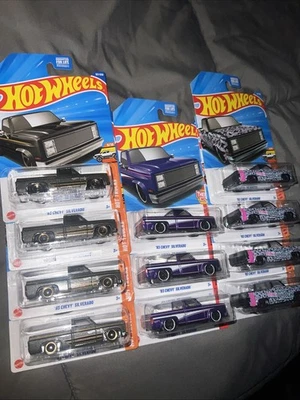 Hot Wheels '83 Chevy Silverado (exclusivo púrpura DG también) lote de 11 🔥🔥🔥 Foto 1 de 4
