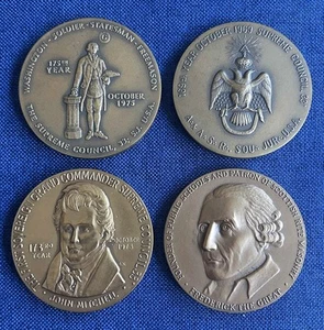 Masonic Bronze Metals. - Picture 1 of 10