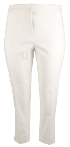 Pantaloni Michael Kors donna Plus Lux Tech misto cotone elasticizzato orlo a spacco gamba slim