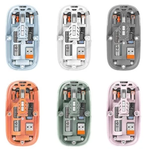Transparent Wireless Mouse with Adjustable DPI Rechargeable Battery 3 Modes - Afbeelding 1 van 75