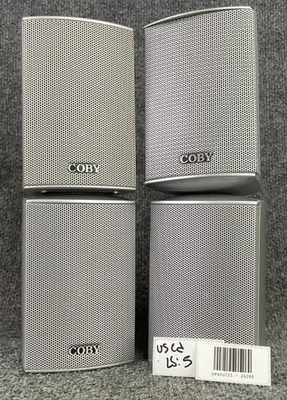 Coby 5.1 Surround Satellite Speakers Set of 4 🎶 Silver Color – Wired - Image 1 of 4