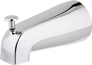 EZ-FLO 5 Inch Zinc Bath Tub Diverter Spout, 1/2 Inch IPS Pipe, Chrome, 15083 - Picture 1 of 12