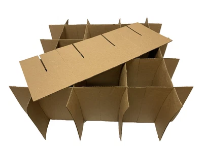 5 Sets Cardboard Dividers Inserts (2-9 Divisions) Moving Shipping Storage Boxes - Image 1 of 4