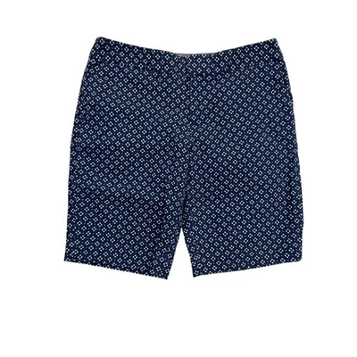 Pantalones Cortos Banana Republic Mujer 2 Hampton Fit Azul Blanco Geométrico Foto 1 de 4
