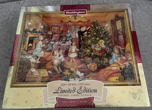 Waddingtons LE Super De Luxe 1000 Piece Double Sided Christmas Puzzle Holiday - Picture 1 of 2