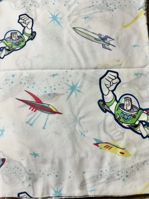 VTG 1999 Disney Toy Story 2 Buzz Lightyear Twin Flat Sheet Only NEW RARE - Image 1 of 2