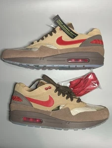Nike CLOT x Air Max 1 Kiss Of Death CHA Brown Suede - Size 10.5 (DD1870-200) - Picture 1 of 6