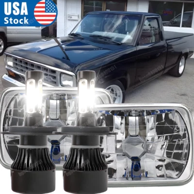 Par de faros LED haz alto/bajo H4 6500K para Ford Ranger 1983-1988 7X6" pulgadas Foto 1 de 4