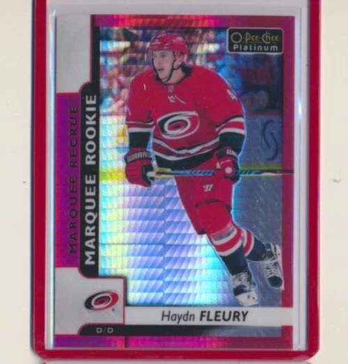 2017-18 O-Pee-Chee Platinum Marquee Rookie Red Prism 191 Haydn Fleury /199 - Image 1 of 1