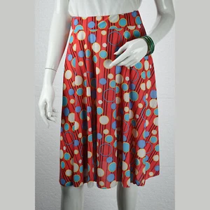 Elastischer Bund Rock Polyester Pull On Flare Midi Print Damen Gr. M - Bild 1 von 5