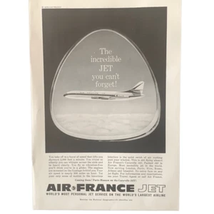 Vintage 1959 Air France The Jet You Can’t Forget Ad Advertisement - Picture 1 of 4