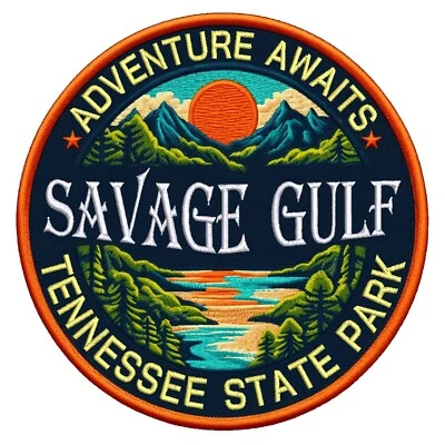 Savage Gulf State Park Patch Iron-On Embroidered Applique Tennessee, Mountains - Image 1 of 4