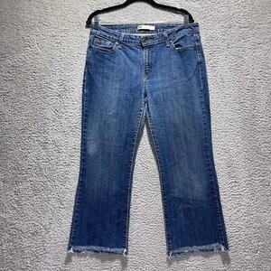 Levi’s 515 Women’s Bootcut Jeans Size 33x24 Mid Rise Raw Hem Blue Denim Regular - Picture 1 of 7