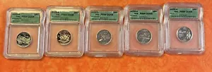 2002-S Clad State Quarter 5 Piece Set ICG PF 69 Ultra Cameo - Picture 1 of 7