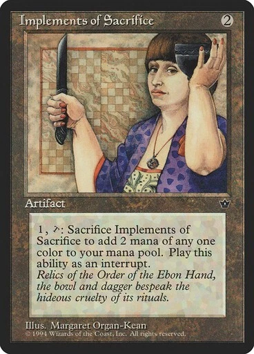 MTG - Implements of Sacrifice - Fallen Empires - Magic the Gathering - Image 1 of 1