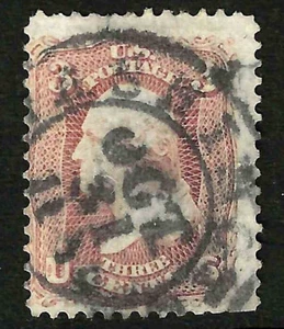 Sc #65 Wash DC OCT 31 Date Cancel Misperf EFO 3 Cent Washington 1861 US 75E46 - Picture 1 of 3