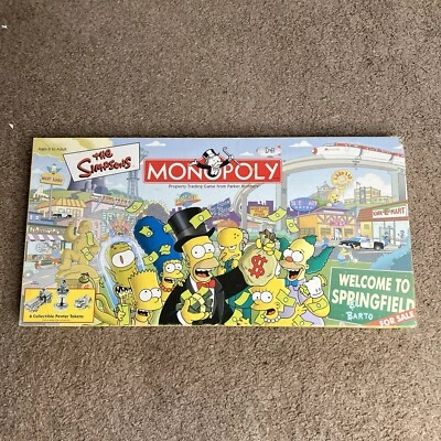 The SIMPSONS Edition Monopoly Board Game COMPLETE!  2001 No Instructions - Image 1 of 4