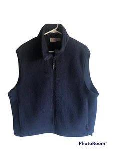 Woolrich Fleece Polartec Gilet Uomo XL Full Zip Tasche Blu Spedizione Gratuita! - Foto 1 di 4