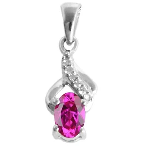 Natural Pink Tourmaline 1.88Ct Oval Cut Women's Pendant In 925 Sterling Silver - Picture 1 of 1